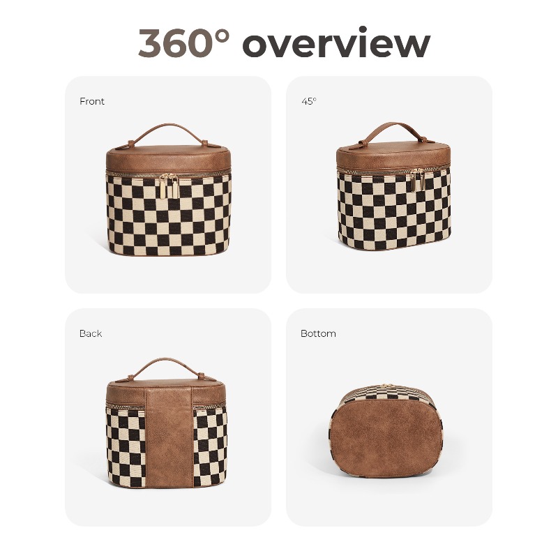 Checkerboard Make Up Bag Retro - огляд і ціна Luxury Skincare Aesthetic